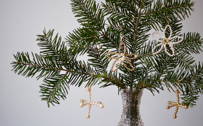 Perlenanhänger Christbaumschmuck DIY | we love handmade