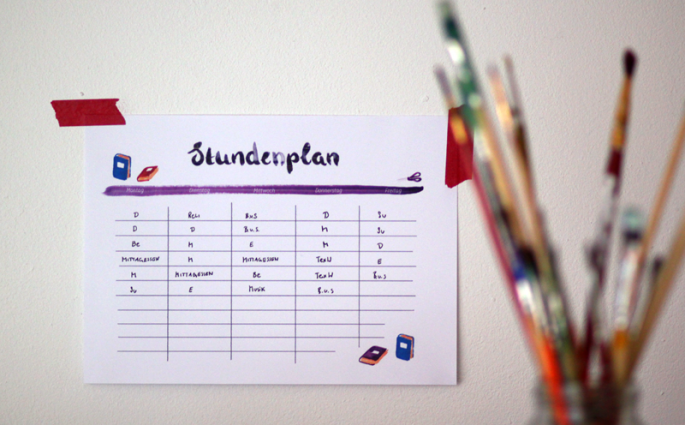 Stundenplan | we love handmade