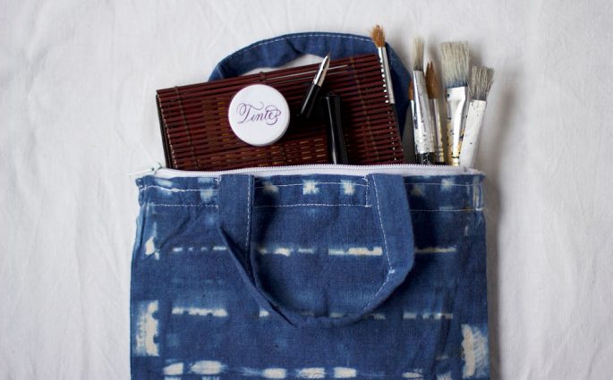 Shibori-Tasche für Utensilien | we love handmade