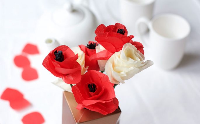 DIY: Mohnblumen aus Seidenpapier | we love handmade