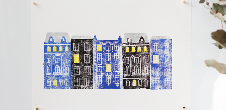 DIY: Linoldruck Wiener Stadtfassaden