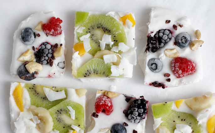 Rezept: Frozen Yogurt Bark vegan | we love handmade