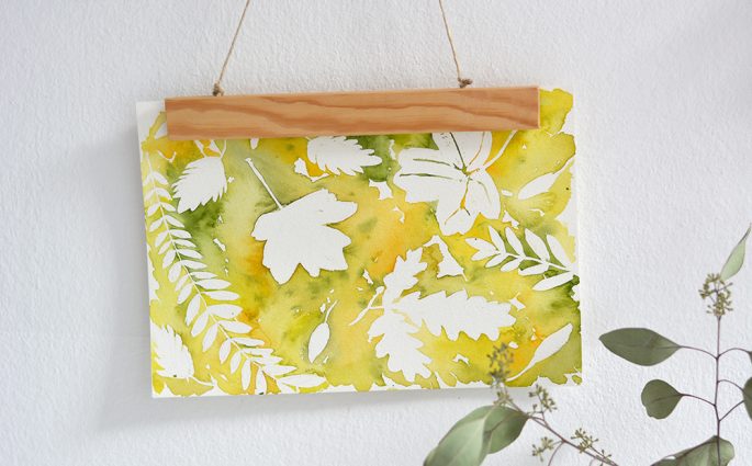 Herbstliches Aquarell: Wanddeko | we love handmade