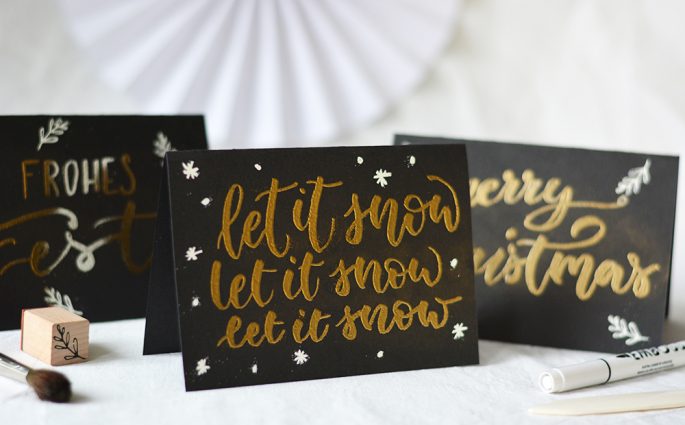 Weihnachtskarten: Embossing-Technik | we love handmade