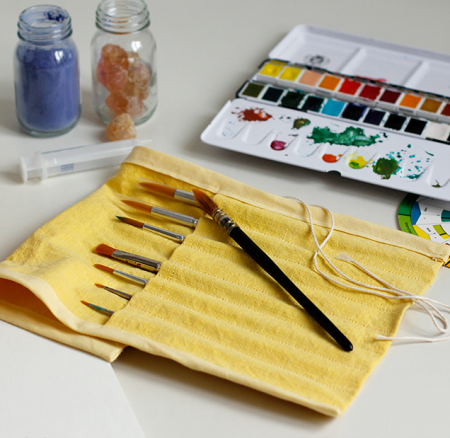 DIY: Pinselaufbewahrung nähen