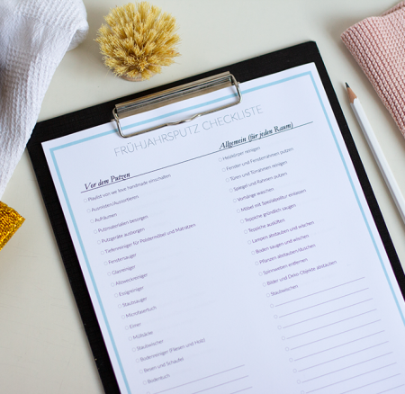 Freebie: Frühjahrsputz-Checkliste als Download