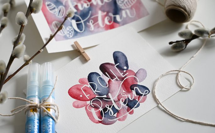 Osterkarte: DIY-Tutorial mit Aquarellmalerei | we love handmade