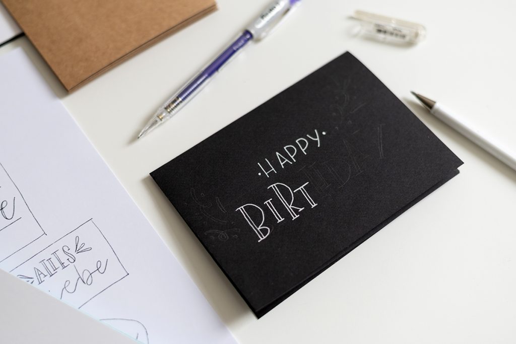 Hand Lettering Craft Kit: Beispielkarte | we love handmade