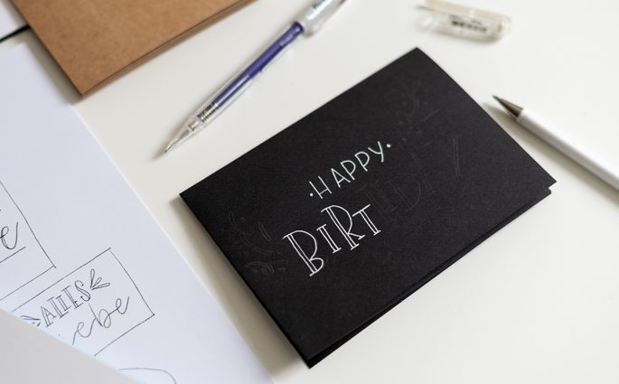 Hand Lettering Craft Kit: Beispielkarte | we love handmade