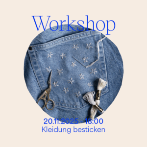 Workshop: Sticken am 23. Oktober 2025 — Stickbild gestalten | we love handmade