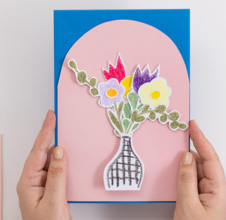 DIY: 3D-Karte mit Blumengruß