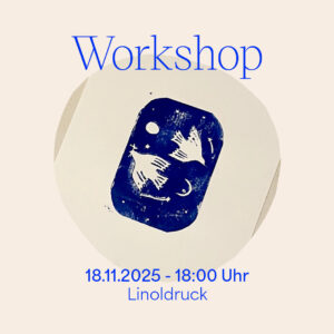 Teilnehmer:innen gestalten handgedruckte Weihnachtskarten beim Linoldruck-Workshop von we love handmade im Studio in Wien. | we love handmade